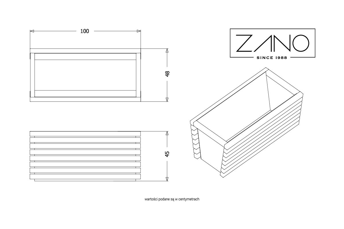 Jardinière Flash | ZANO Mobiliere urbain