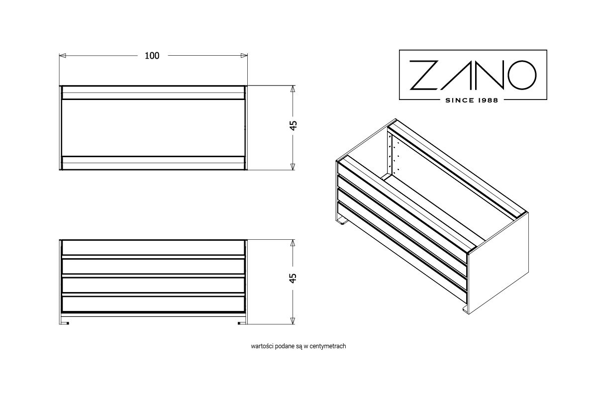 Jardinière Simple | ZANO Mobilier urbain