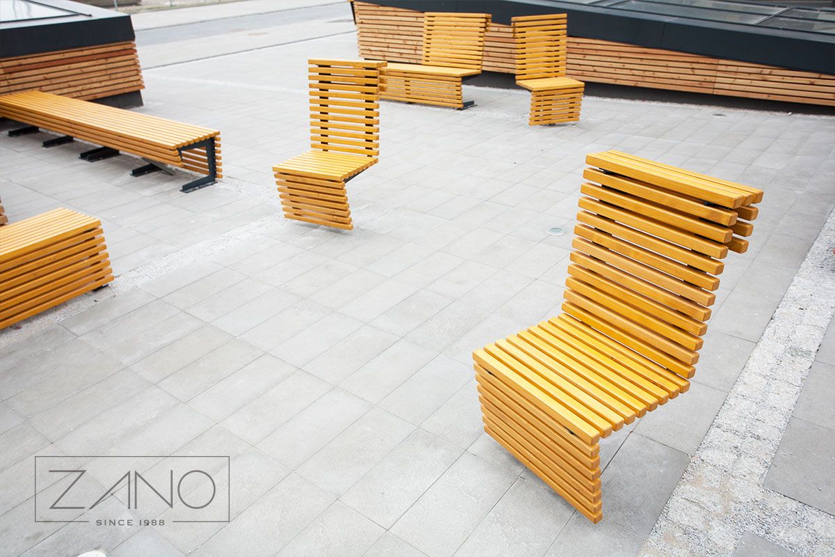 Stylowe fotele miejskie Flash dla miejsc w przestrzeni publicznej