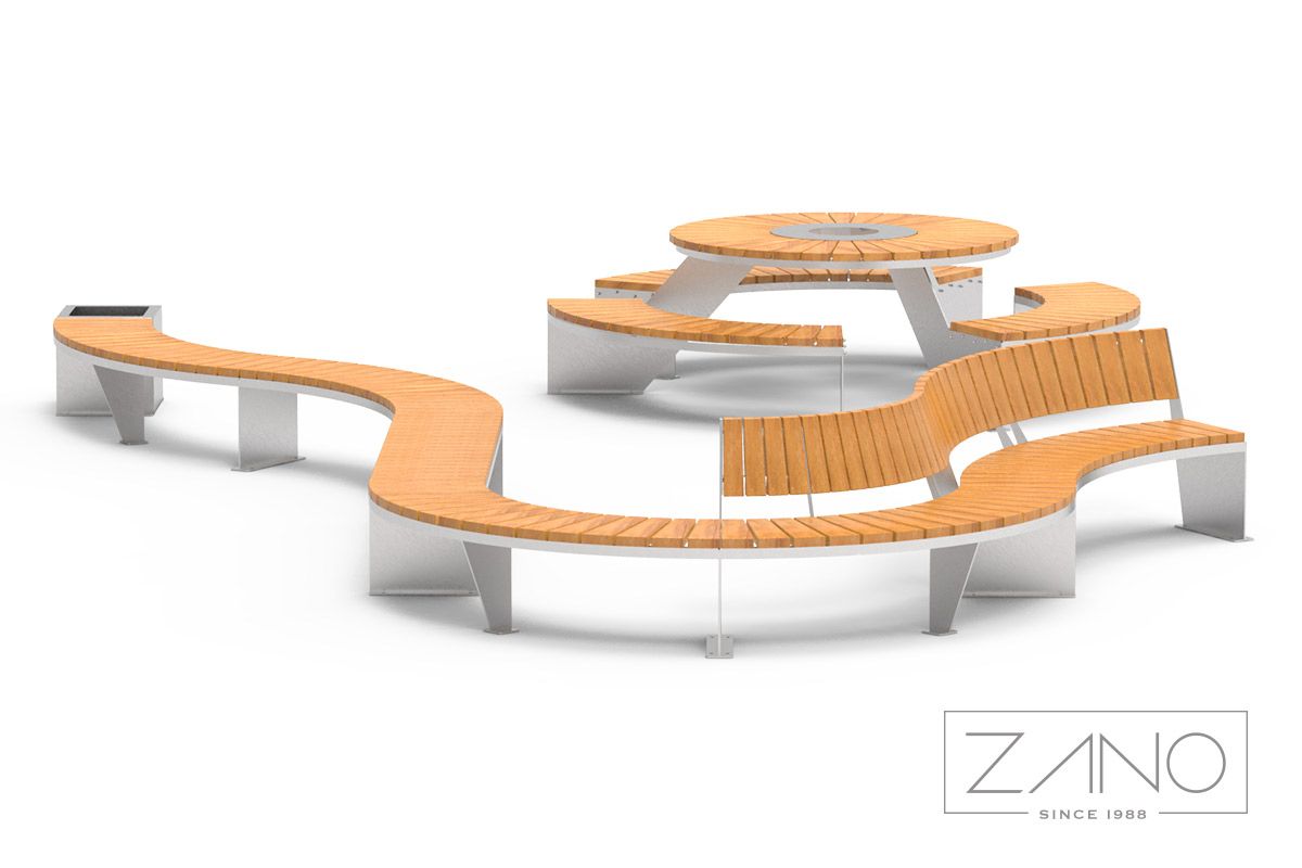 Linia mebli miejskich Domino | ZANO Mała Architekura