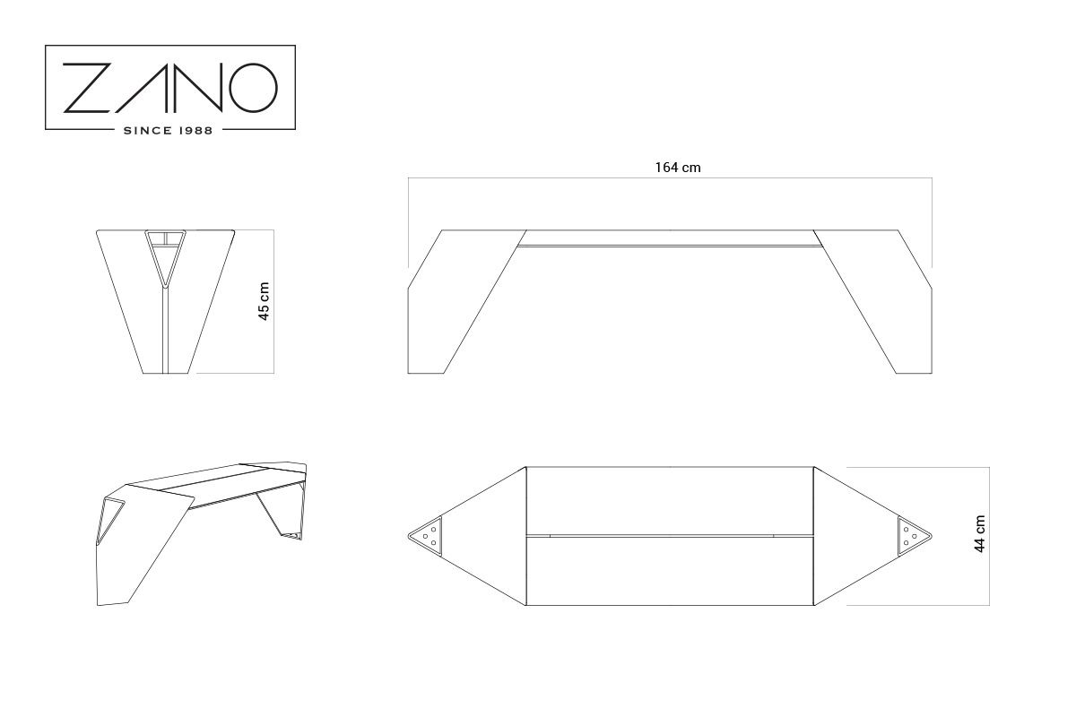 Bancs IVO measurements | ZANO Mobilier urbain