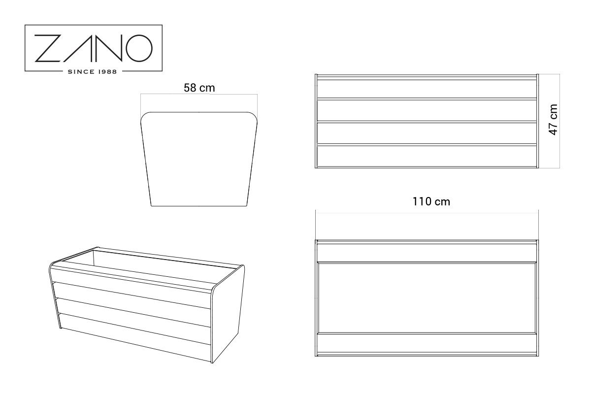 Jardinière Soft  M | ZANO Mobilier urbain