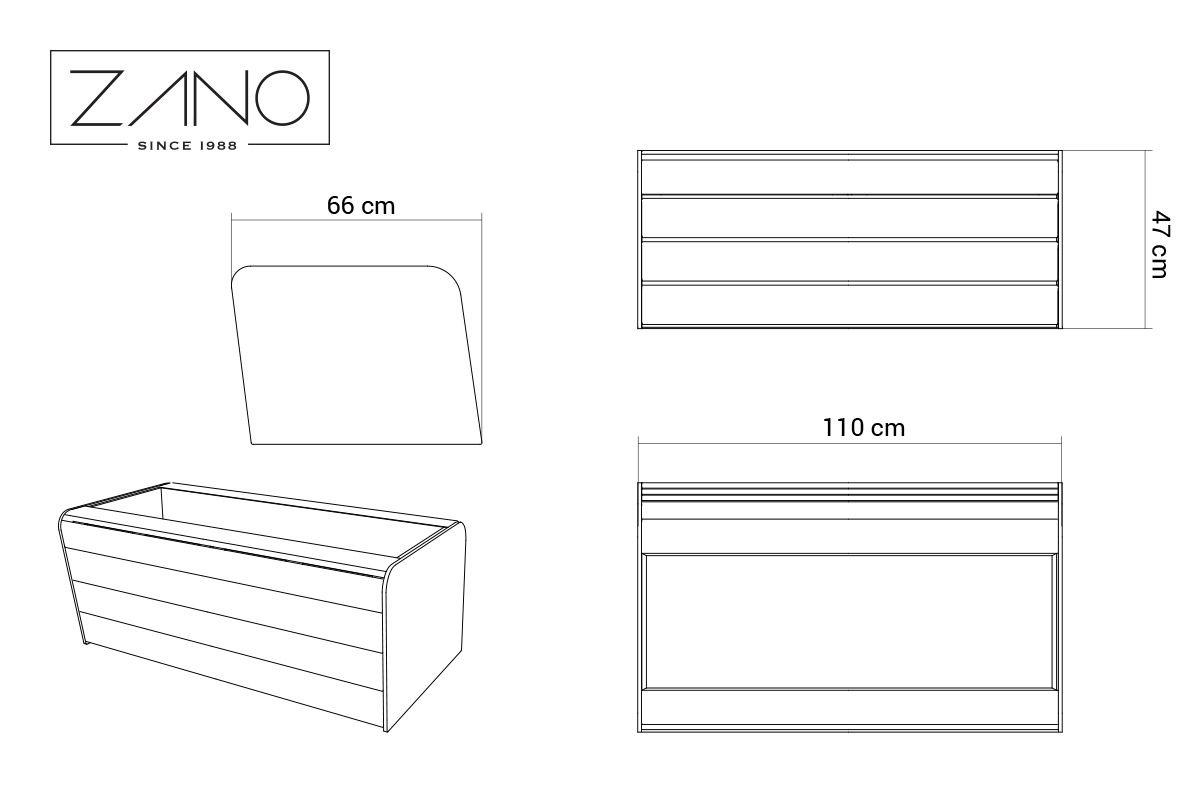Jardinière Soft  1M | ZANO Mobilier urbain
