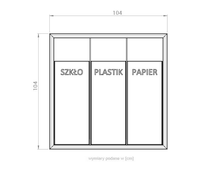 wymiary kosza recyklingowego Pavo