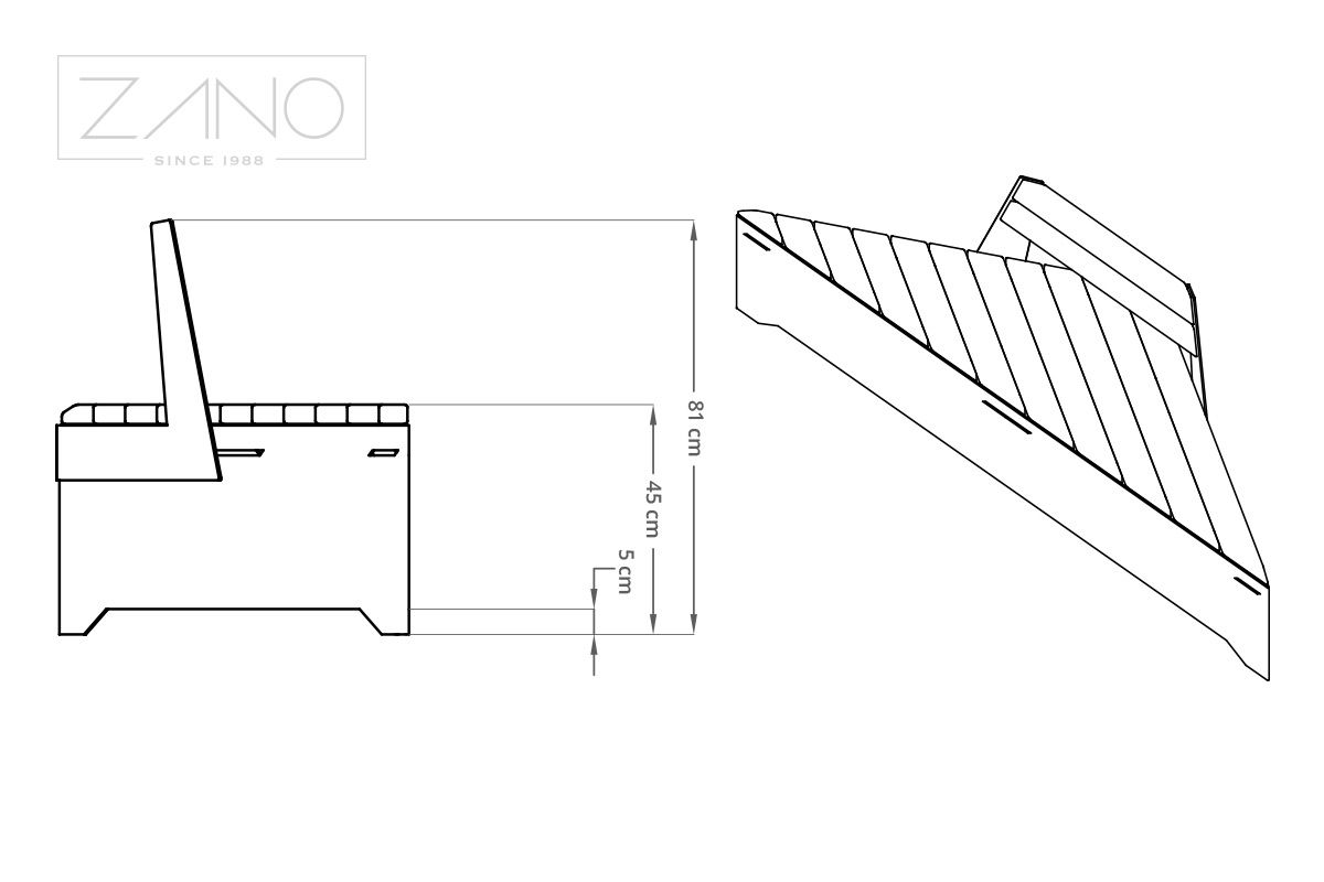 Origami ławka modularna
