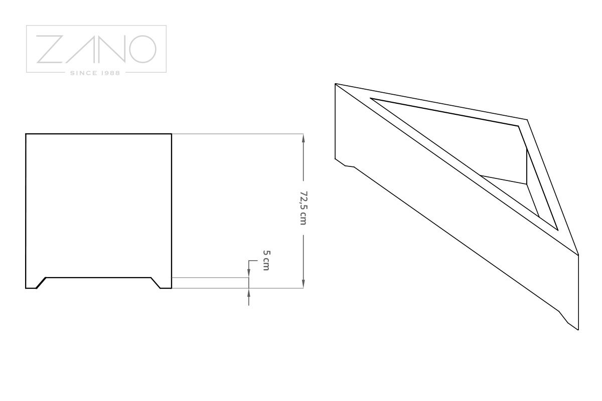 Dimensiones macetero Origami