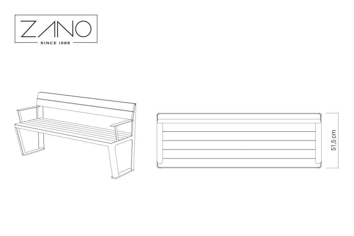 Banc Scandik | ZANO Mobilier urbain