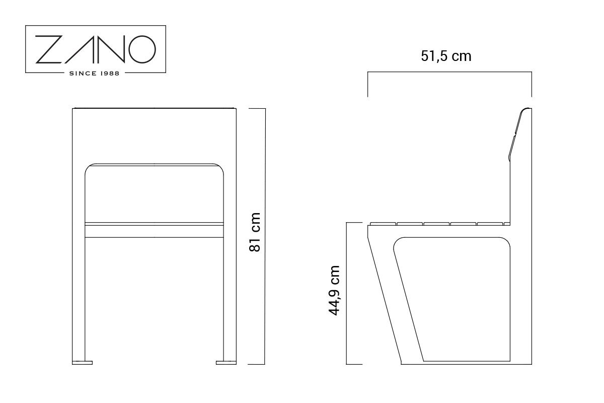 Fauteuil Scandik | ZANO Mobilier urbain dimensions