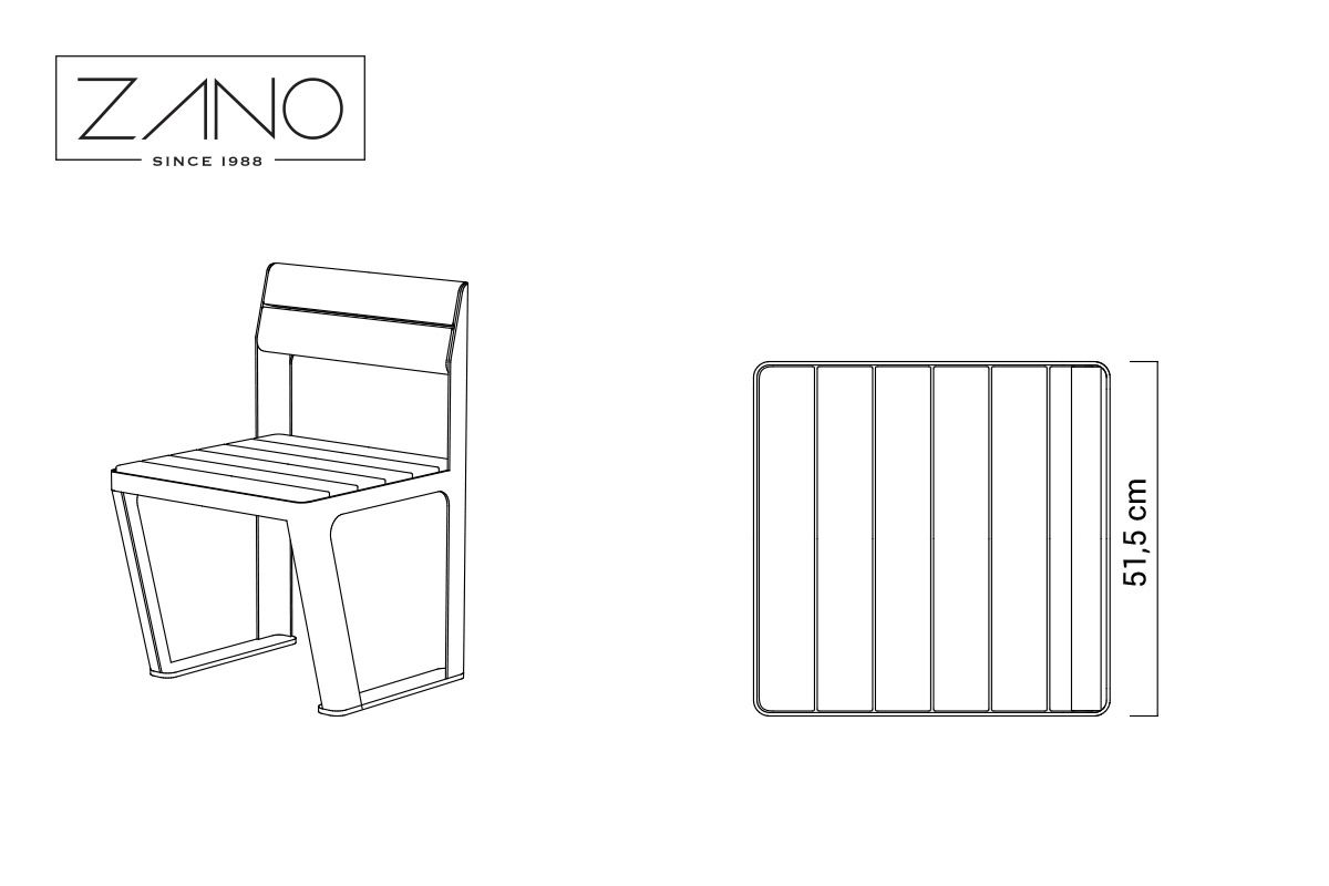 Fauteuil Scandik | ZANO Mobilier urbain dimensions