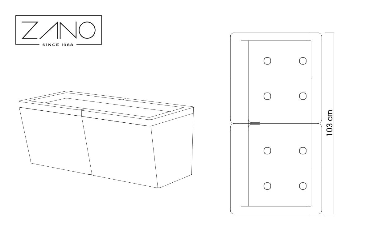 Jardinière Scandik 06.046.M | ZANO Mobilier urbain