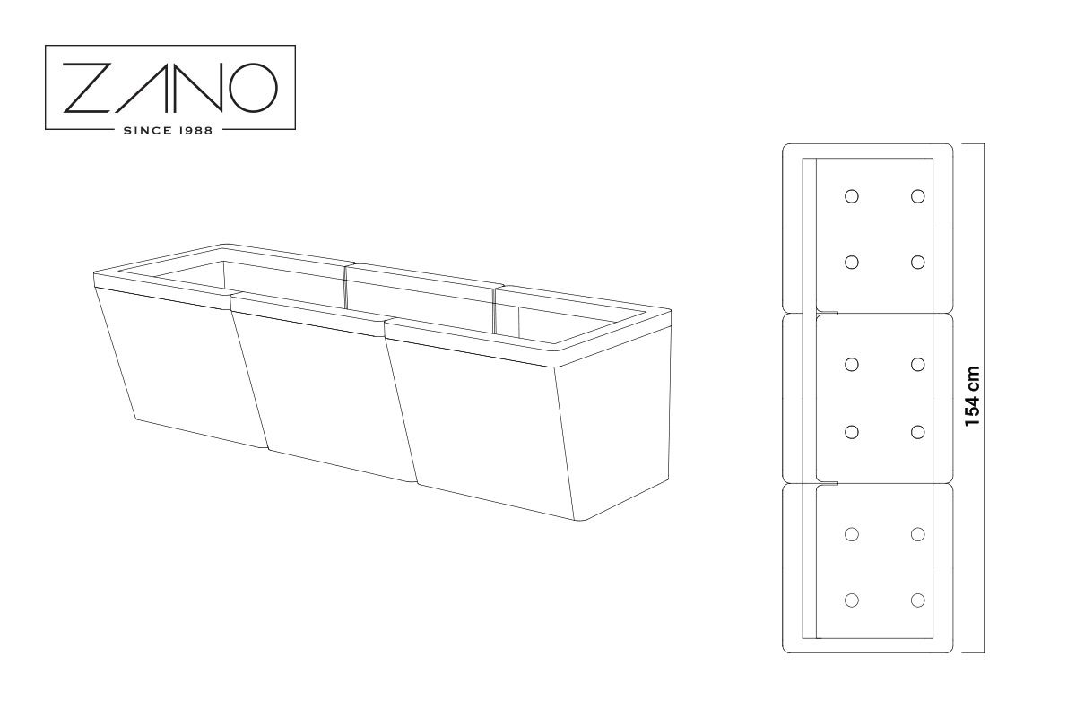 Jardinière Scandik 06.046.L | ZANO Mobilier urbain
