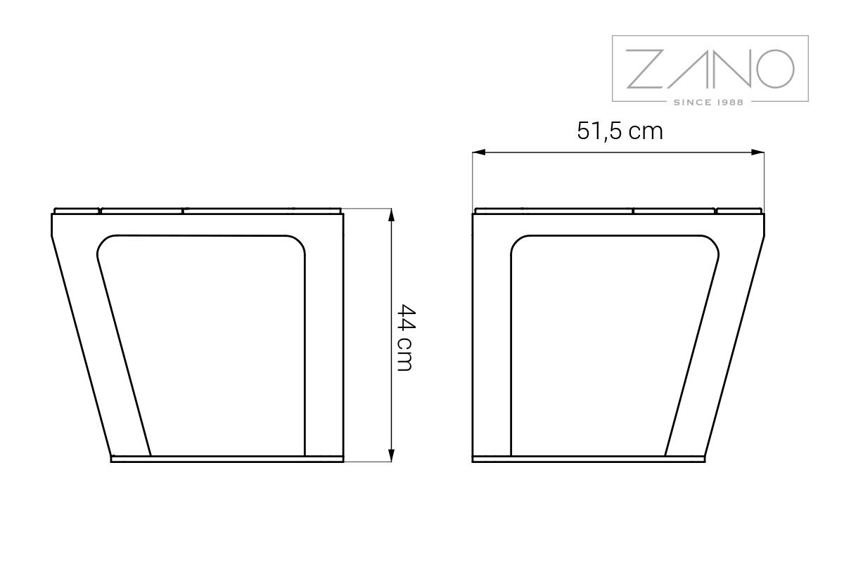 Siège Scandik 90° la carte technique