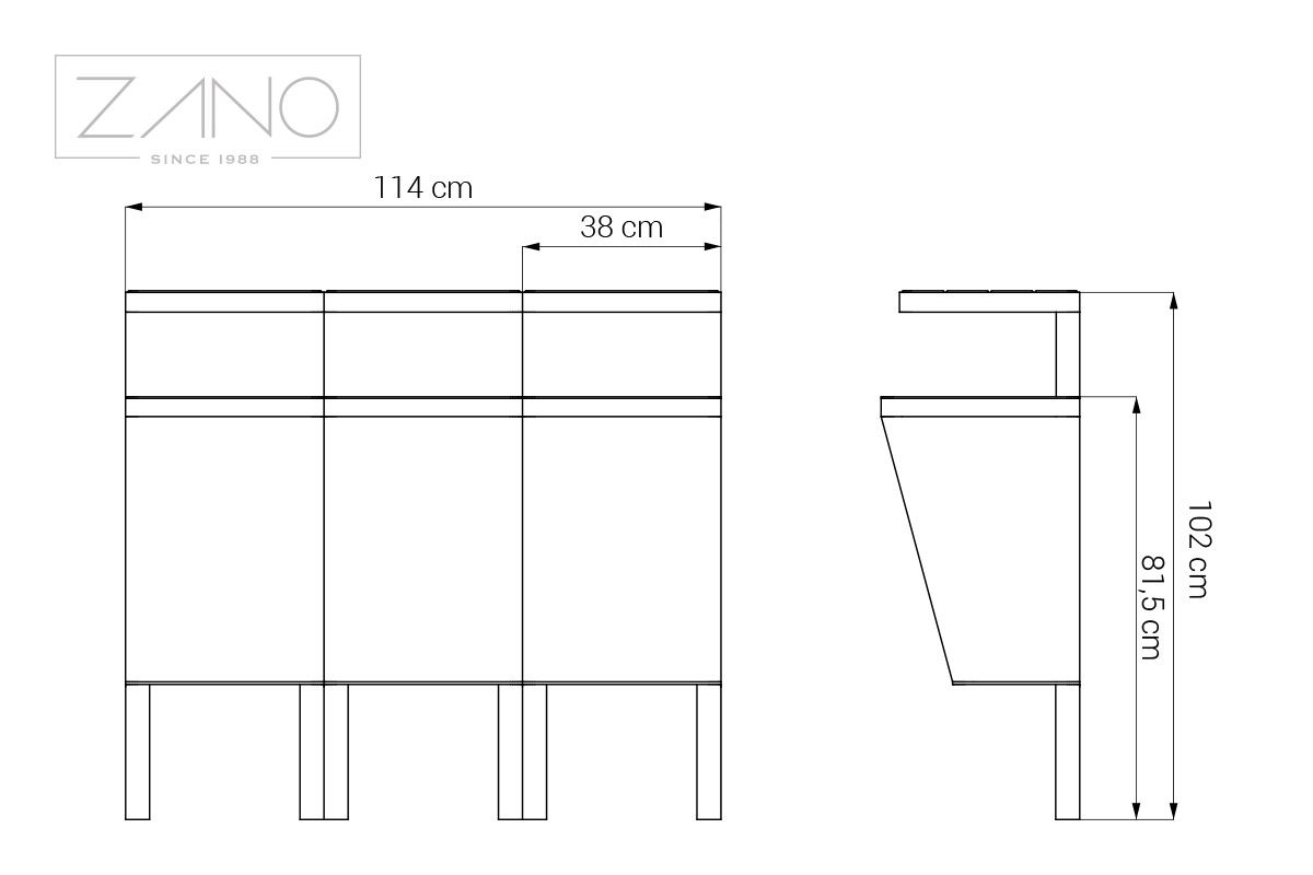 Poubelle Scandik de recyclage 15.046 | ZANO Mobilier urbain