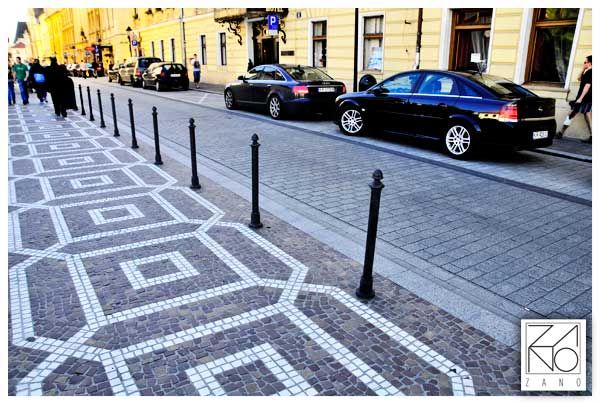 Street steel cast iron bollard 01.055 in Szpitalna street in Krakow