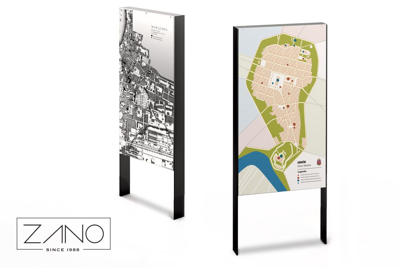 Simple Information Board 08.024 City Maps