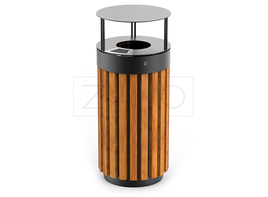 Tubus litter bin with ashtray 03.053.8