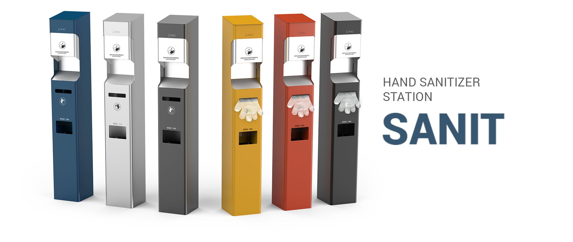 CONTACT-FREE hand sanitizer station made of steel