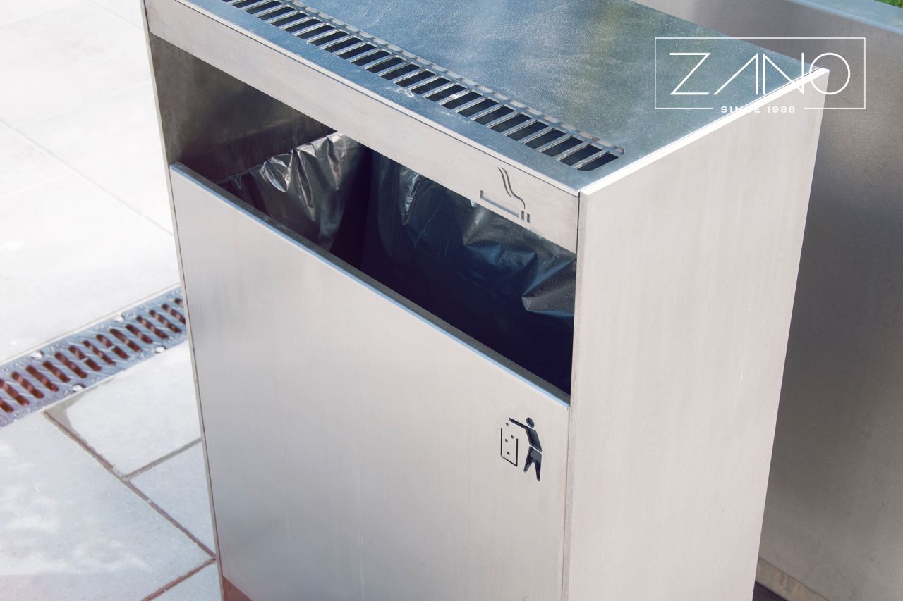 Kosz uliczny z popielniczką
