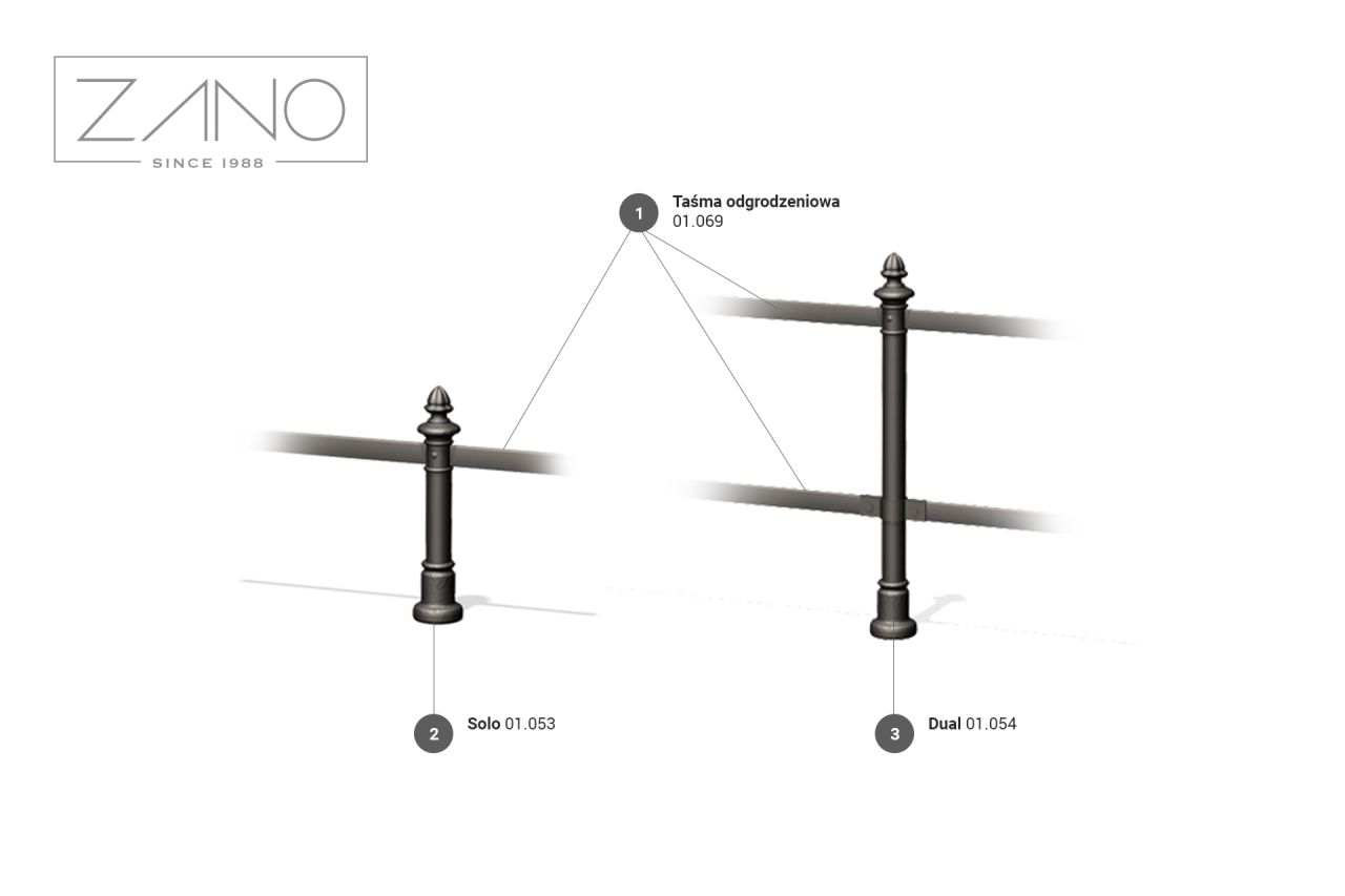 Flat bar fence for Solo and Dual bollards