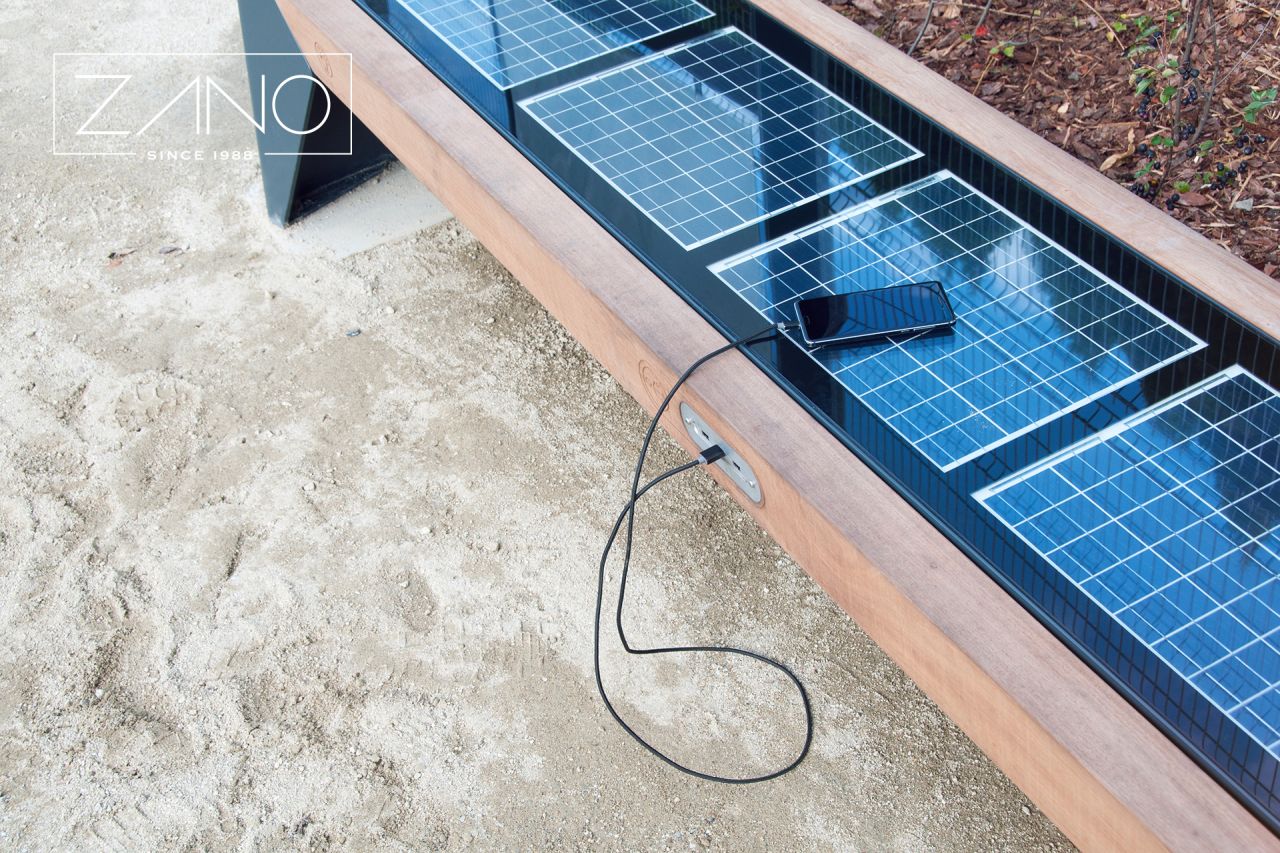 Ławka Photon | Ławka solarna z panelami fotowoltaicznymi
