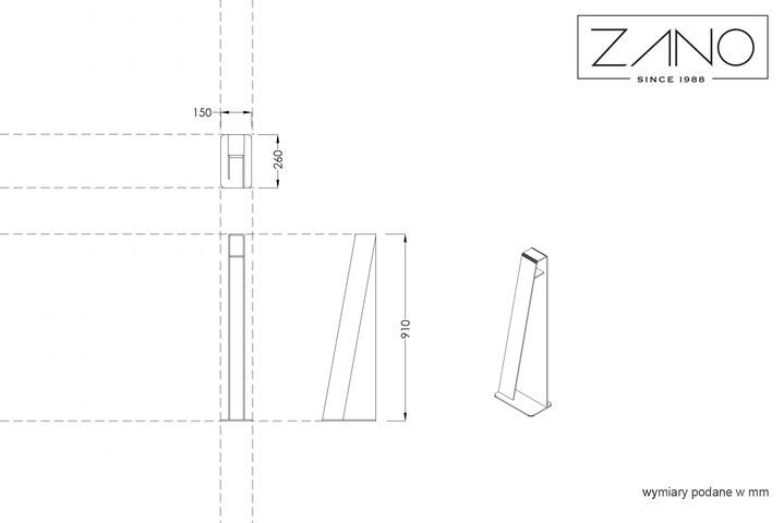 Dimensions | 05.017 Reliq bicycle rack