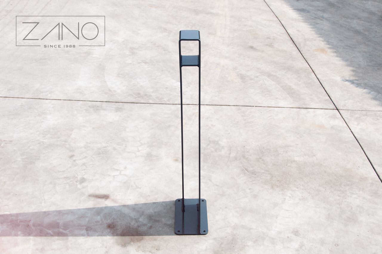 Contemporary street bollards and bicycle racks