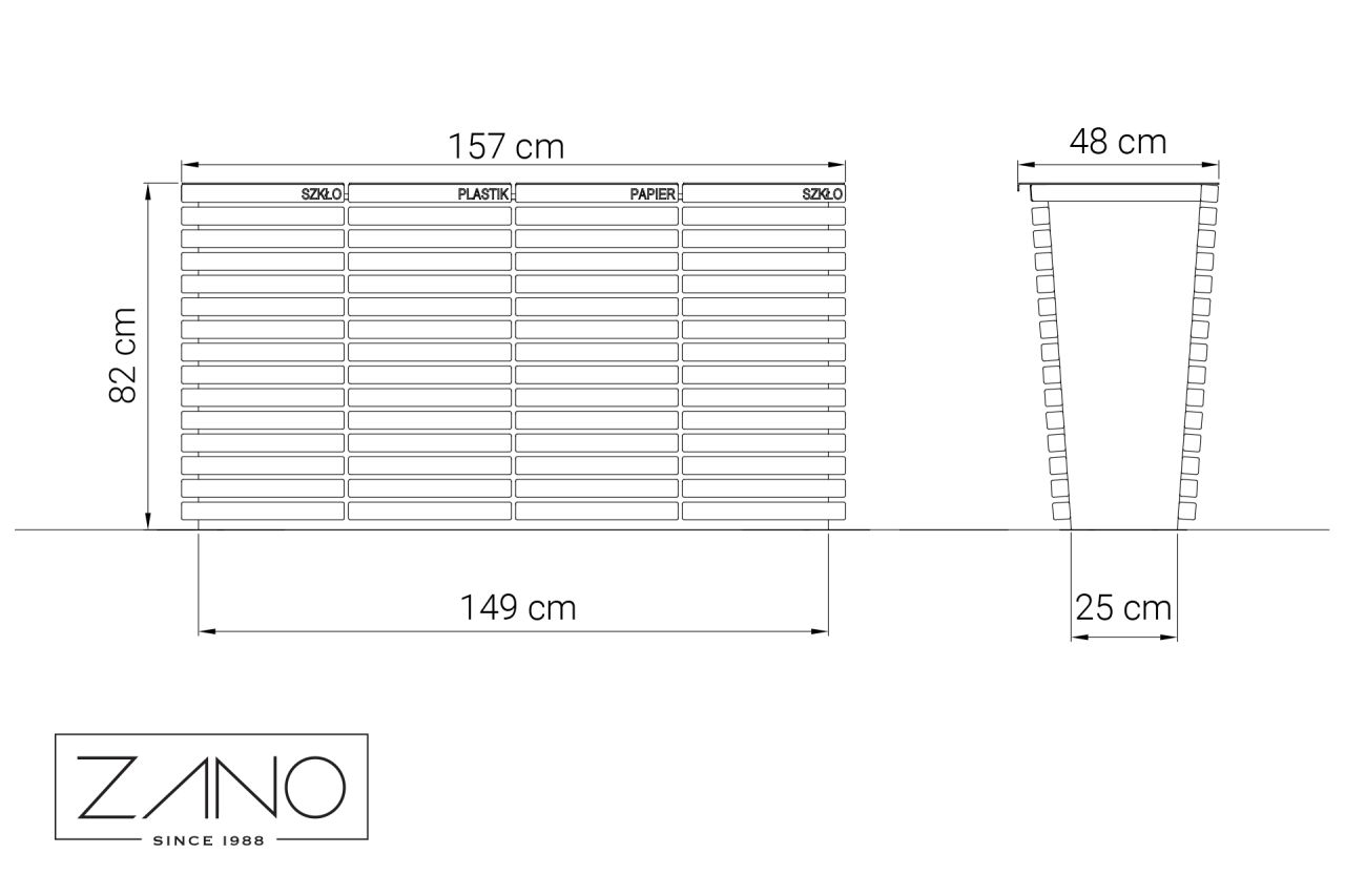 Dimensions Recycling Bin Flash 15.425