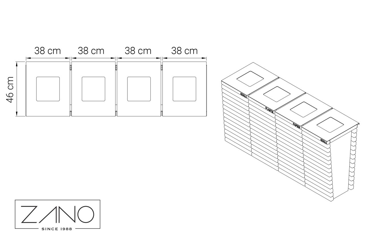 Dimensions Recycling Bin Flash 15.425