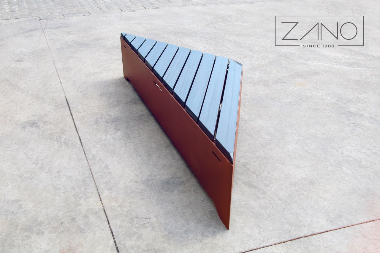 Trójkątna ławka modularna Origami