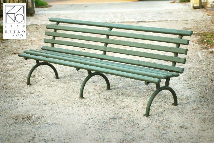 parkowa ławka rurowa, szczebelkowa