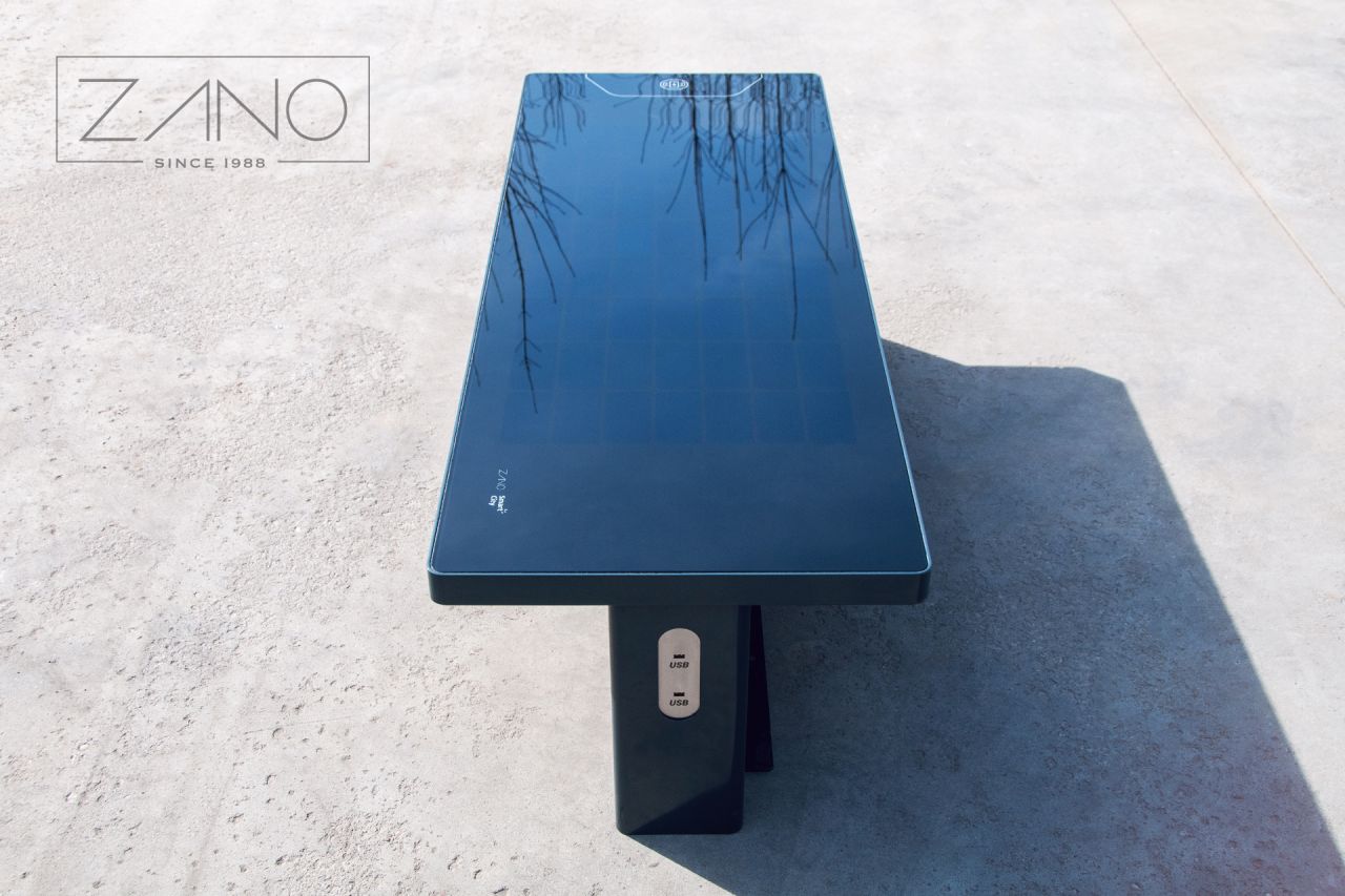 Ławka solarna z usb