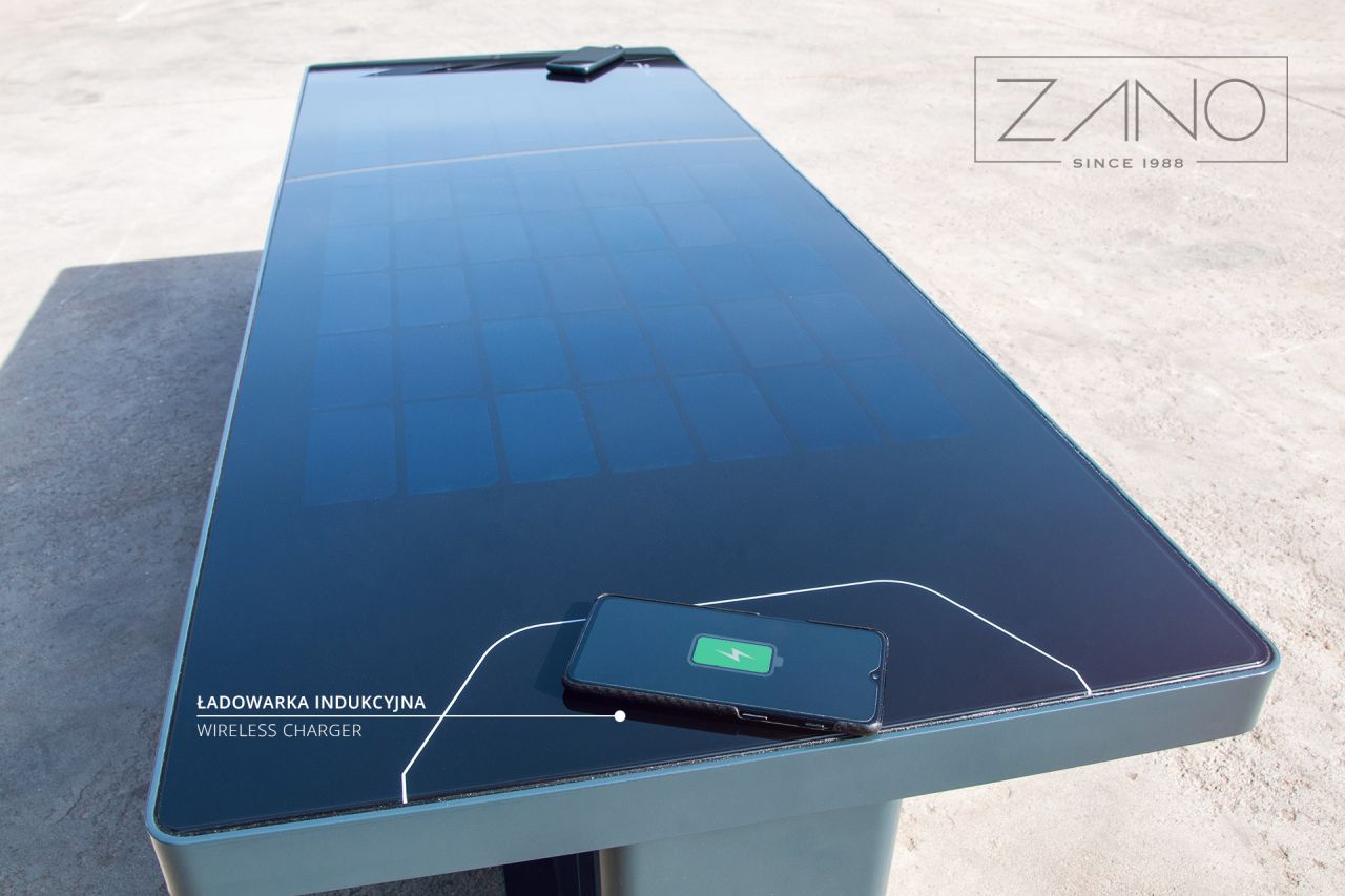 Ładowarka indukcyjna telefonu | Ławka solarna